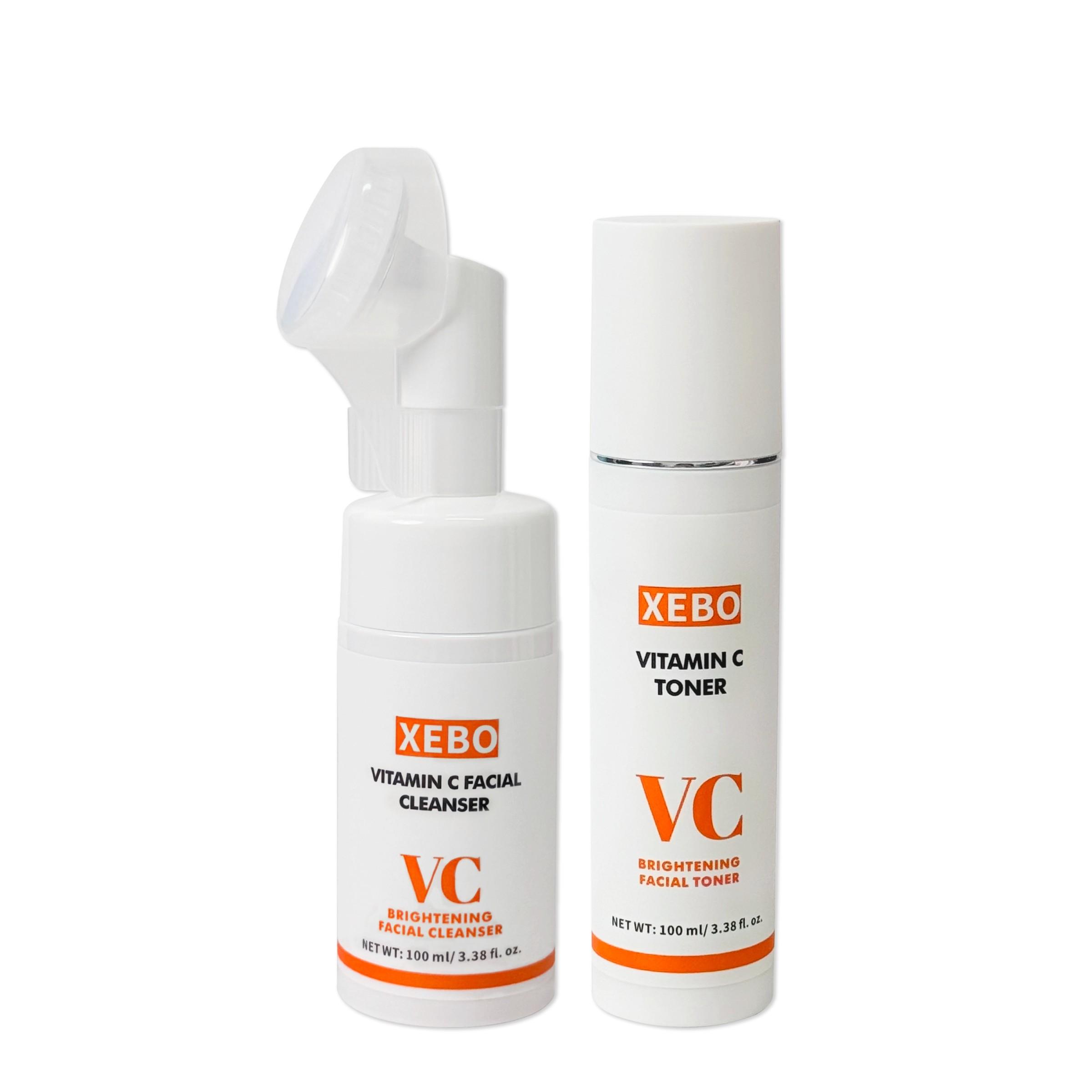 2-Piece Facial Care Set with VC & Cleanser and Toner, Gentle Skincare Routine for Radiant Skin, Ideal for Sensitive Skin Care