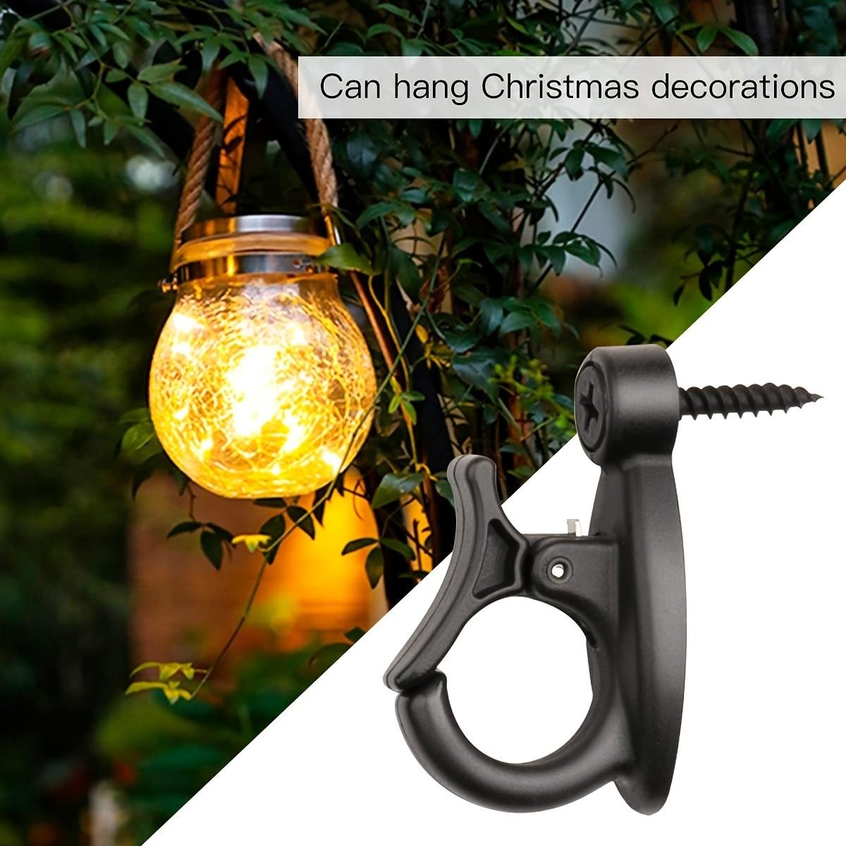 Multifunctional Screw-In Hooks, Hangers for String Lights, Plants, Wind Chimes, Halloween Christmas Patio Decor