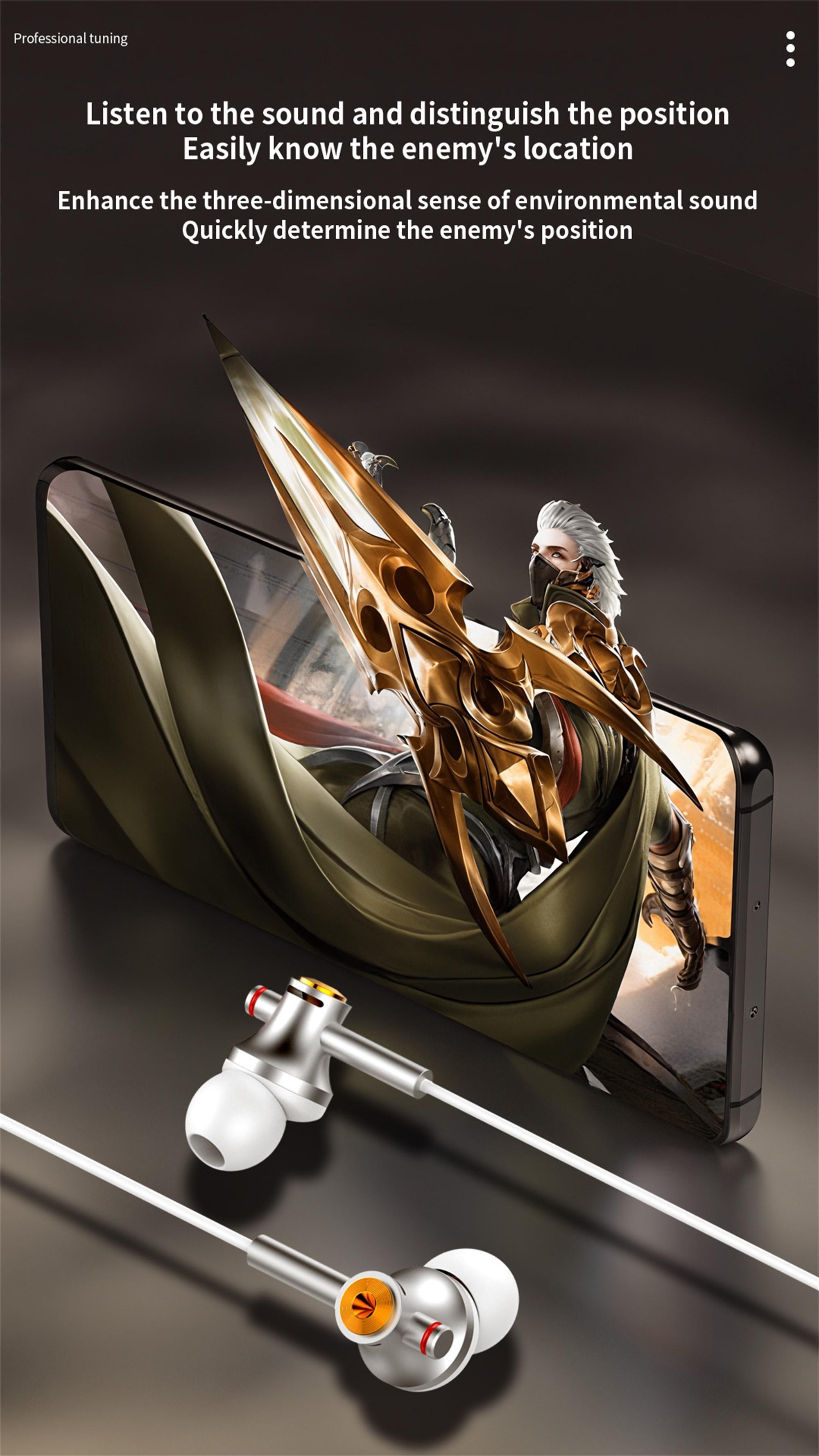 USB C Wired Headphones Dolby Sound With Noise Reduction Type C 3.5mm Music Earphones For Samsung Galaxy S25 S24 Ultra iPhone 15 16 17