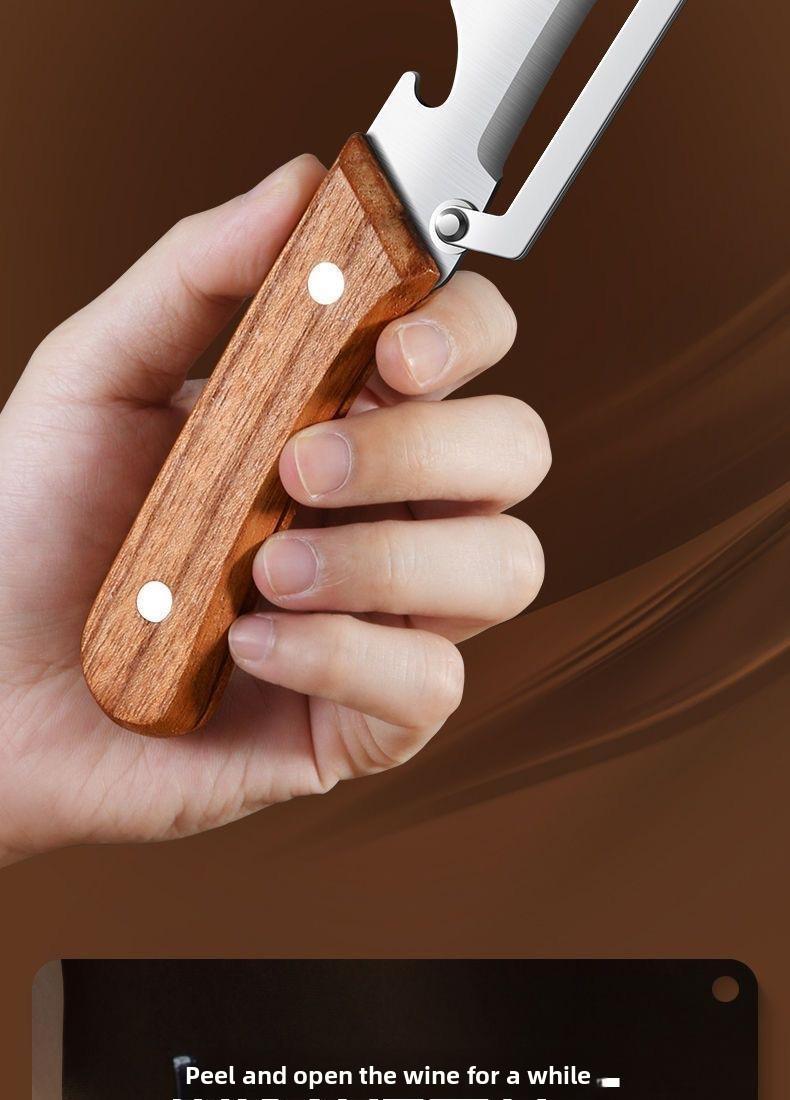 Kitchen Multi-Function Stainless Steel Thickened Fruit Peeler Knife for Sugar Cane and Pineapple Skin Removal Special Tool