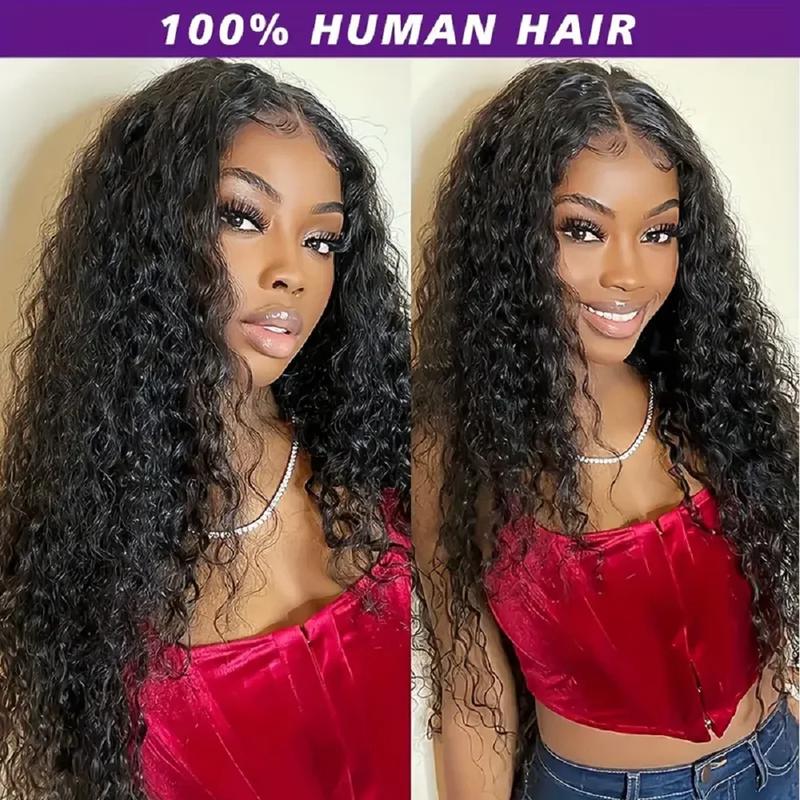 Bling Hair Easy Wear and Go Glueless Deep Wave 9x6 7x5 Transparent HD Lace Closure Glueless Wigs Human Hair 180% Density 6x4 5x5 HD Lace Natural Color For Black Women TikTokShopHolidayHaul