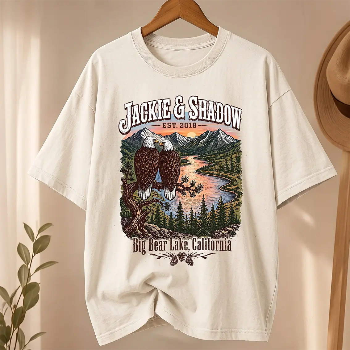 Jackie and Shadow Shirt, Big Bear Bald Eagle Shirt