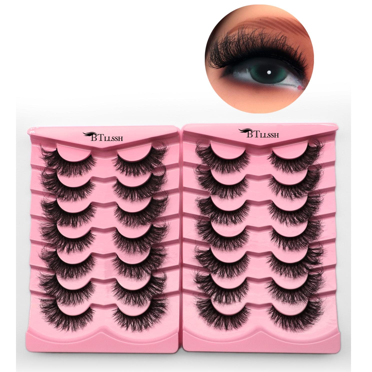 Fluffy False Eyelashes, 14 Pairs/set Mixed Curl Faux Cluster Eyelashes for Eyelashes Extensions, Natural Curling Eyelashes Kit for Women & Girls Eye Makeup Enhancement Fluffy False Eyelashes, 14 Pairs/set Mixed Curl Faux Cluster Eyelashes for Eyelashes Extensions, Natural Curling Eyelashes Kit for Women & Girls Eye Makeup Enhancement