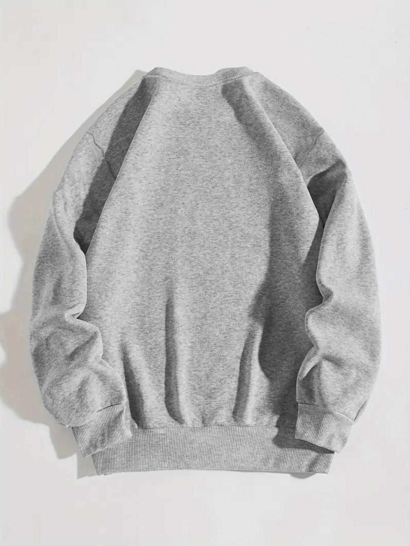 Women's Cherry Print Crew Neck Sweatshirt, Fashion Casual Long Sleeve Pullover for Fall & Winter, Women's Clothes for Daily Wear