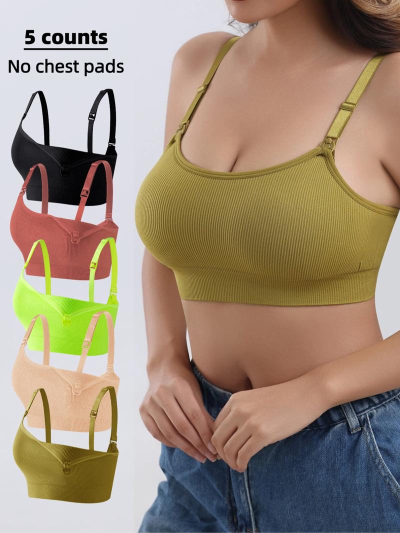 Maternity Solid Color Adjustable Strap Pregnancy Prenatal Nursing Bra, Comfortable Breathable Nursing Bra, Valentine's Day Gift, Maternity Underwear Pregnancy for Women, Nursing Bras, Nursing Accessories