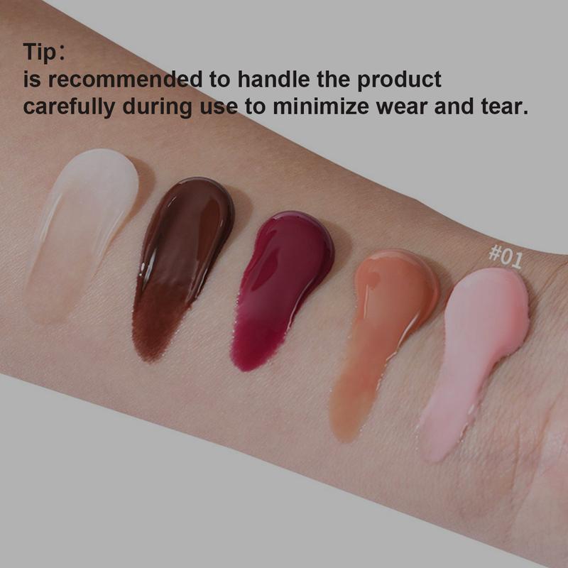 Long Lasting Lip Gloss, Moisturizing Liquid Lip Balm with Mirror Effect, Glossy Lip Glaze Stick for Girls & Women, Glossy Balm Finish