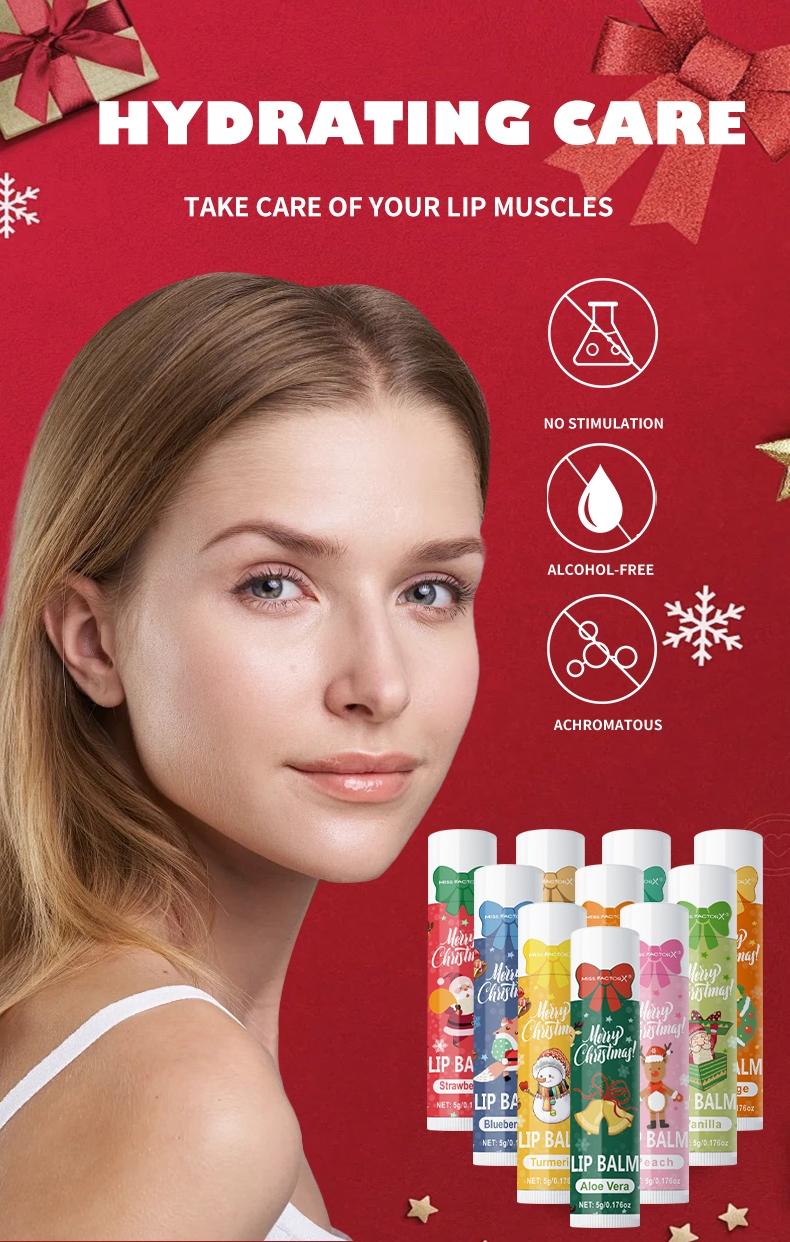 30pcs Lip Balm Set, Lip Moisturizer, Moisturizing Deep Hydration, Christmas Gift for Women, Travel Size Lotion, Non-Toxic, Long-Lasting, 5 Pieces/box