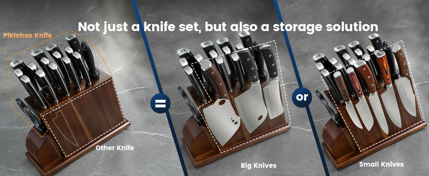 【TikTokShopJumpstart】Kitchen Knife Sets for Kitchen with Block, 17 Pieces with Magnetic Knife Holder, German High Carbon Stainless Steel Damascus Pattern Chef Knives Set with Sharpener, Steak Knives Valentines Day Gift 【TikTokShopJumpstart】Kitchen Knife Sets for Kitchen with Block, 17 Pieces with Magnetic Knife Holder, German High Carbon Stainless Steel Damascus Pattern Chef Knives Set with Sharpener, Steak Knives Valentines Day Gift
