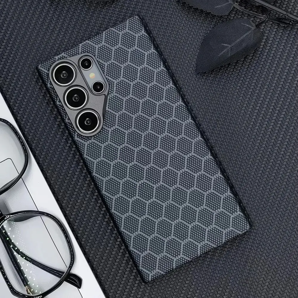 Samsung Galaxy S26 S25 S24 Ultra Case, Magnetic Aramid Phone Shell, 100% Carbon Fiber Kevlar, Shockproof Cover, Durable Protection