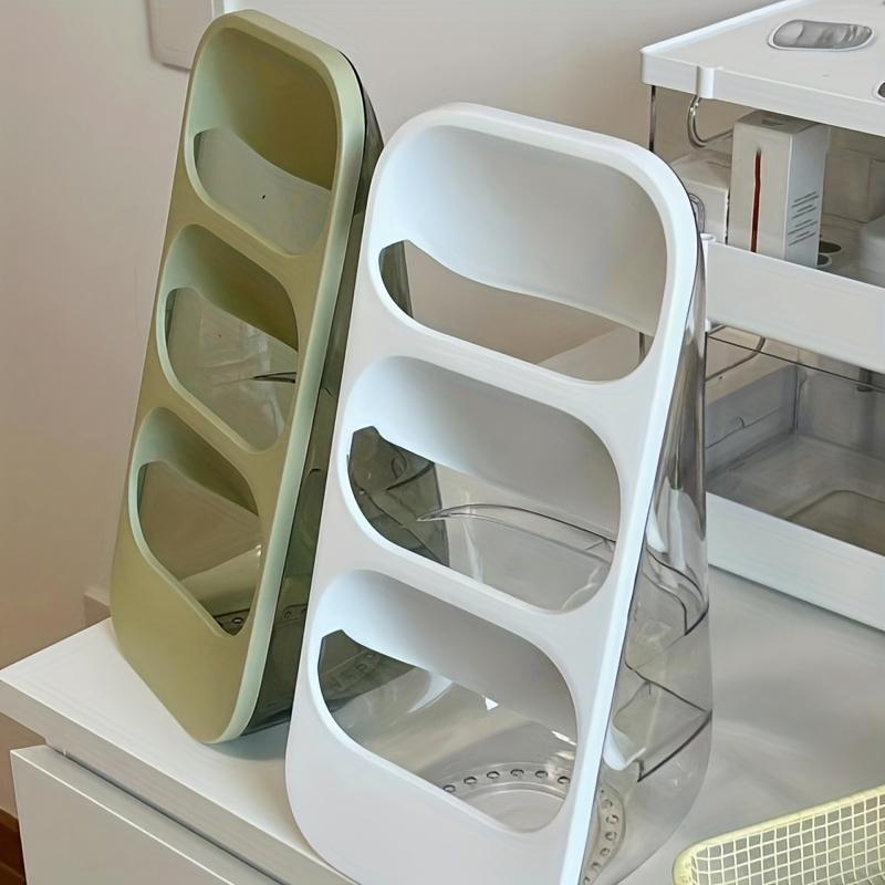 Multifunctional 3 Compartment Wall-Mounted Tableware Rack, Space-Saving Kitchen Accessory, Washable Utensil Storage Holder