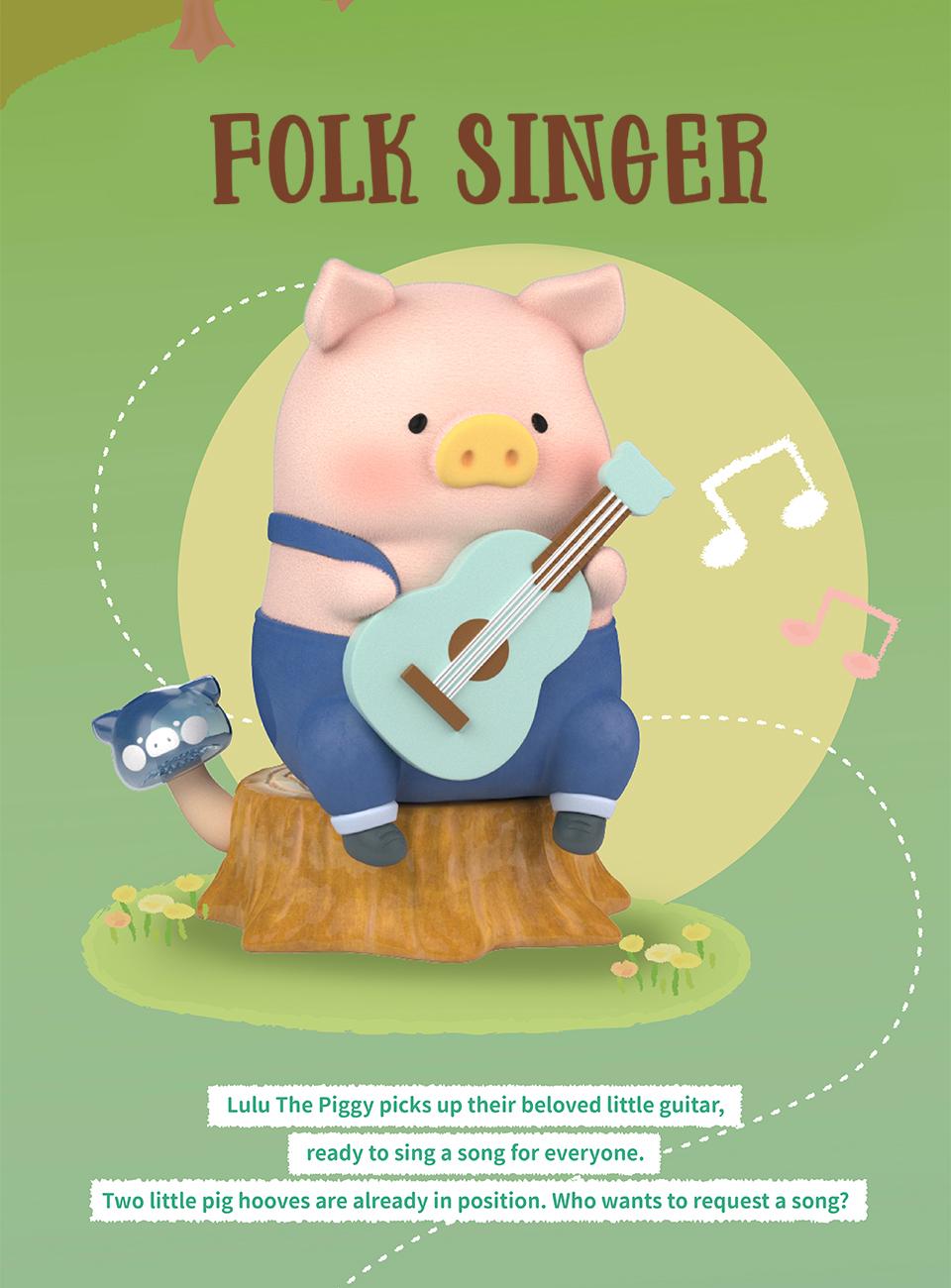 52TOYS Lulu The Piggy My Sweet Farm Garden Kawaii Creative Gift Room Decor Desktop Decoration Gift for Birthday Party