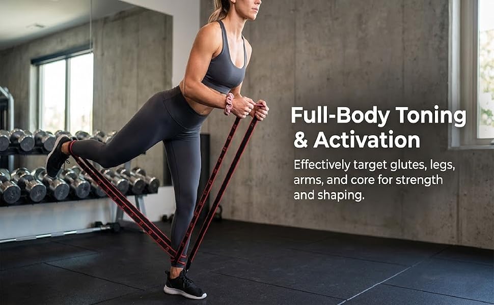Multi-loop Yoga Stretch Strap with Numbers, Non-slip Fabric Resistance Band for Flexibility, Mobility & Home Workout