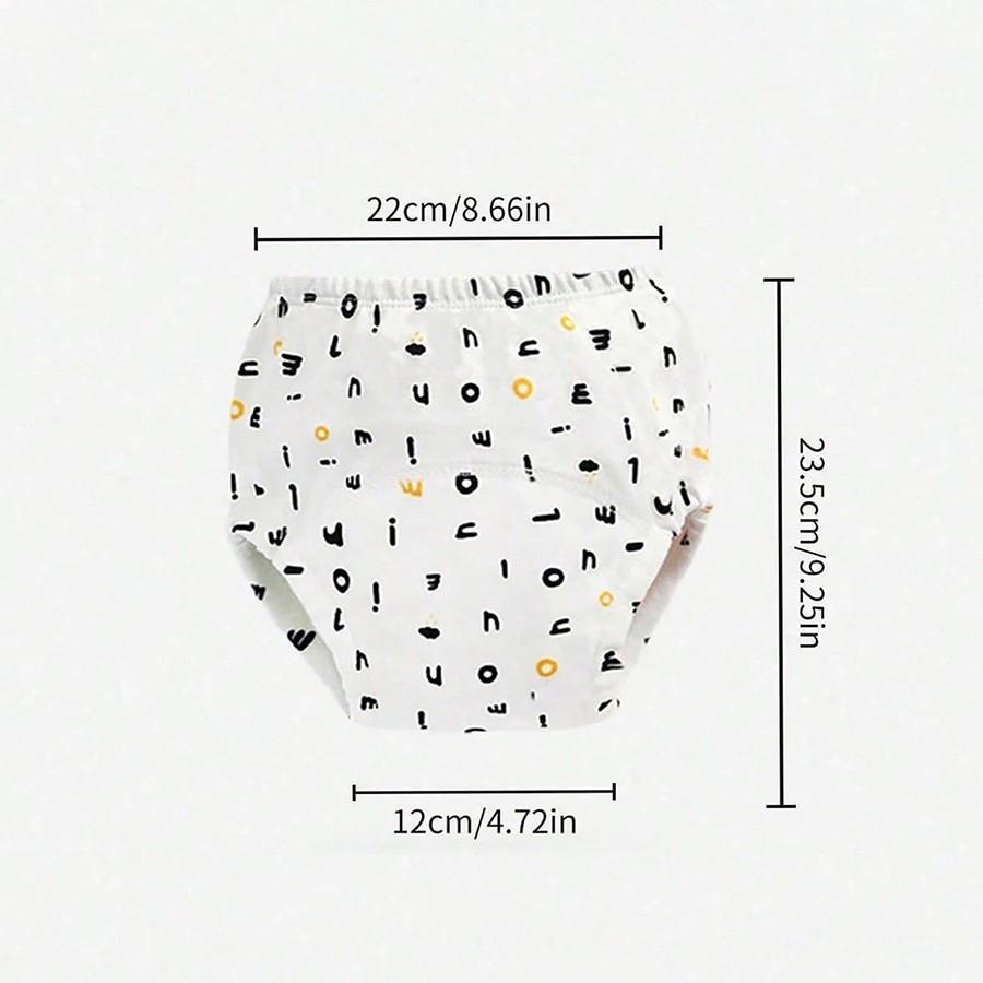 3pcs Reusable Kids Training Pants, Cartoon Print Potty Learning Underwear, Leak-Proof Diapers for Boys & Girls, Newborn Size Up to 5kg