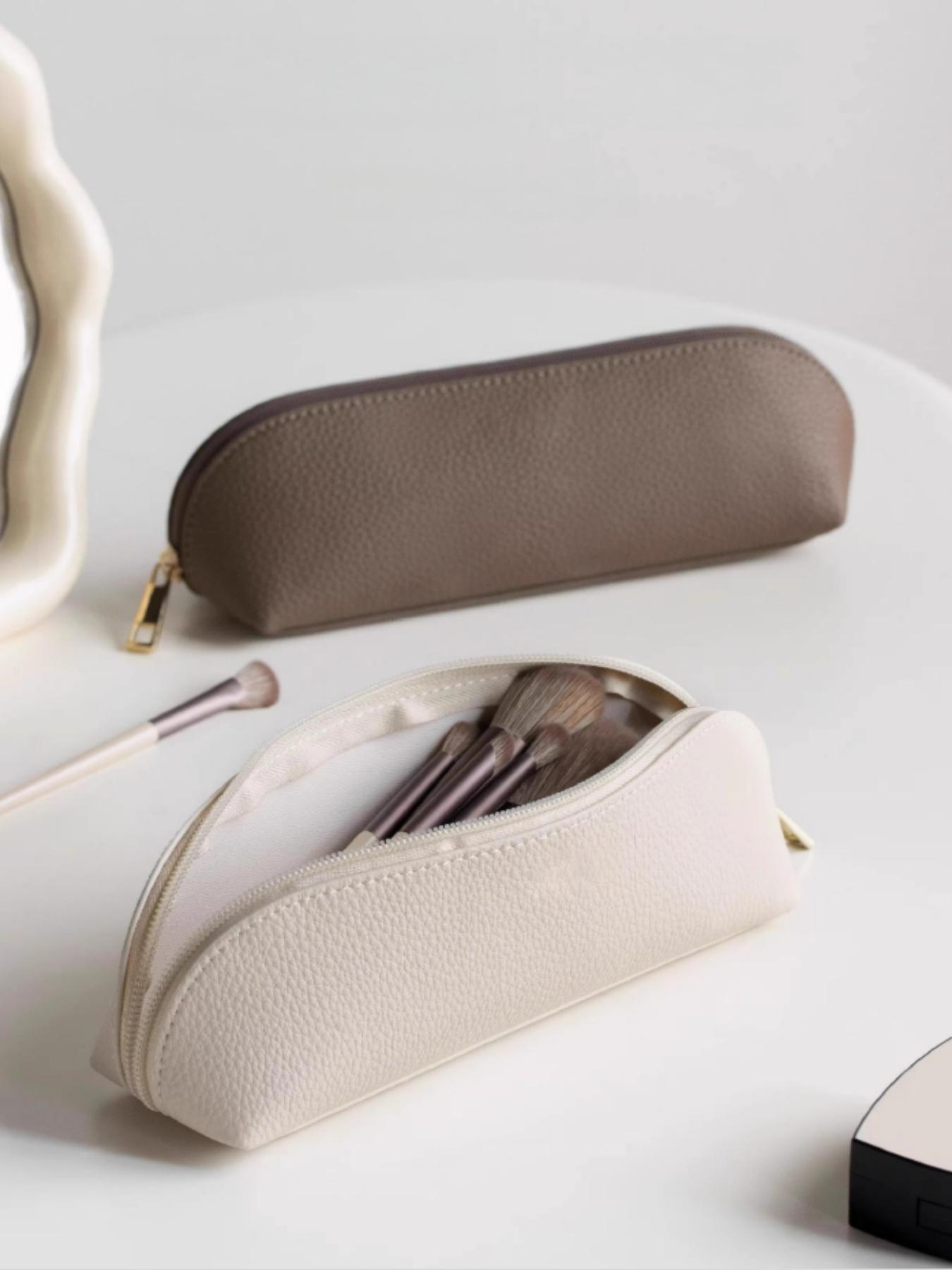 Portable Waterproof Makeup Brush Storage Bag, Multifunctional Travel Toiletry Kit, Simple Cosmetic Pouch, Essential Beauty Organizer