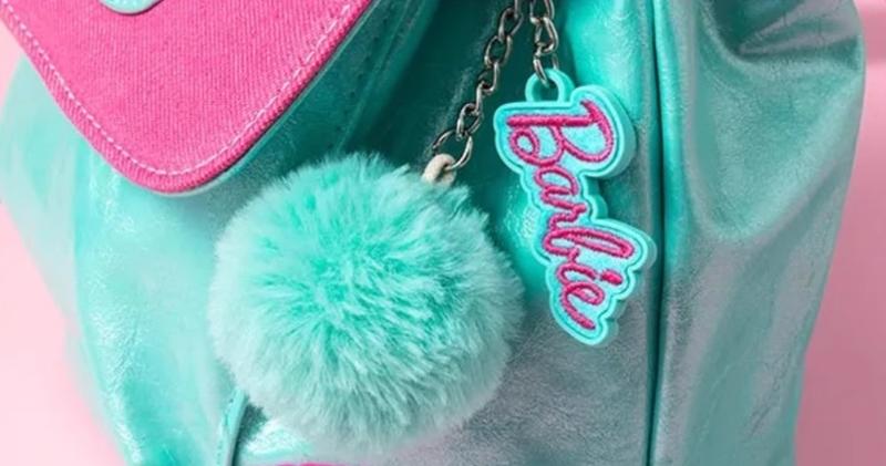 【Festive Bag】Miniso Fancy Barbie Collection Backpack (Pink&Green) - Perfect Festive Bag for Girls, Holiday & Holiday Haul