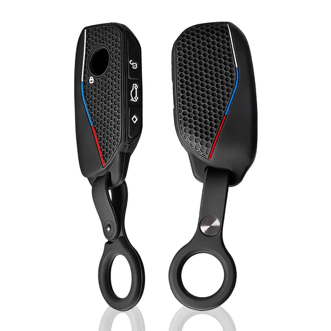 Keychain For BMW Ix I4 X7 Xm X7 X6 X5 X1 IX1 X4M 2022 2023 3 Button Silicone Remote Key Fob Ring Shell Case Cover Shell Holder