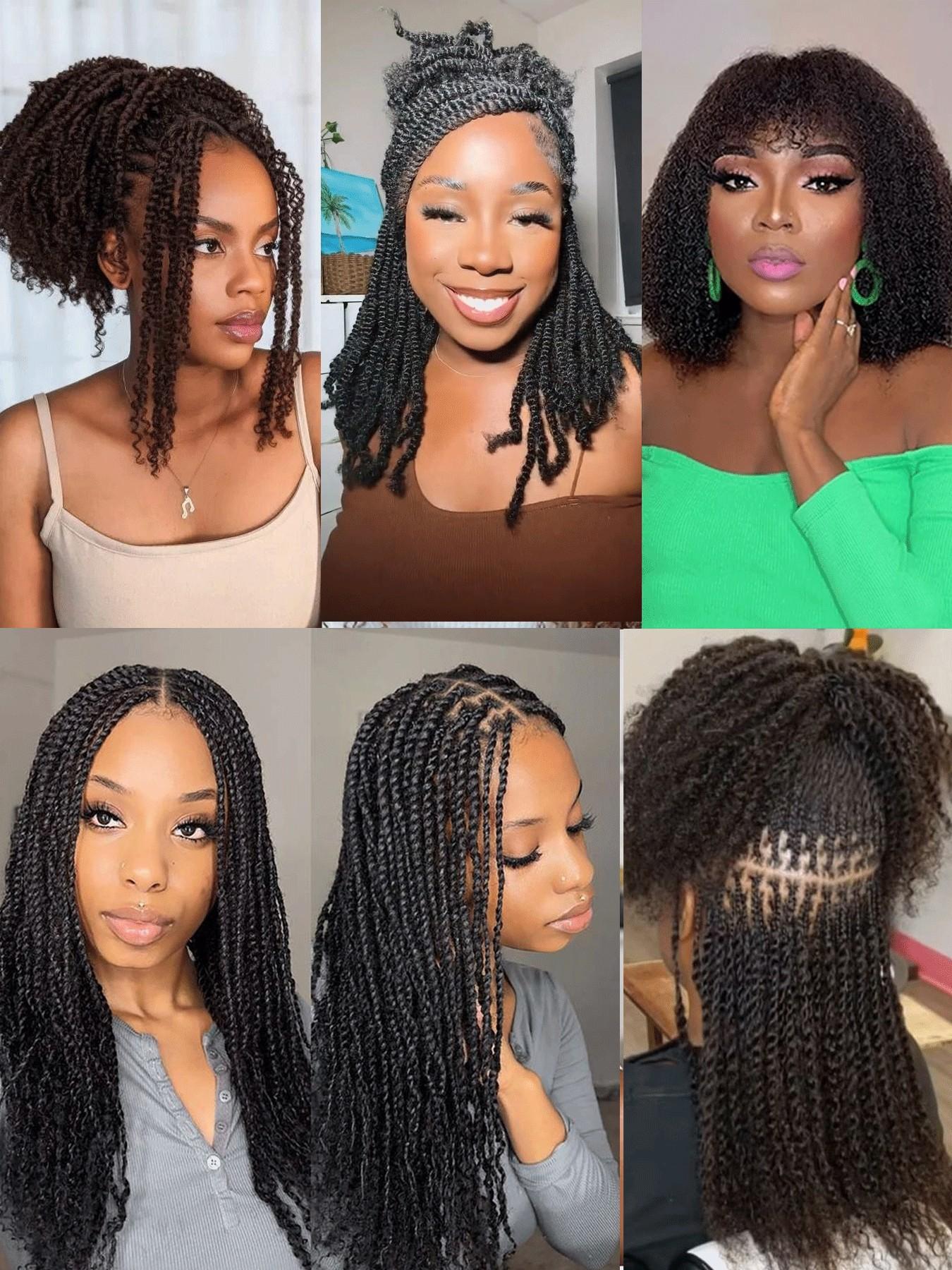 50G Afro Kinky Virgin Human Hair Bulk Unprocessed For Dreadlocks Restoration Mini Twist Braids Tangle Free Breathable Daily Use