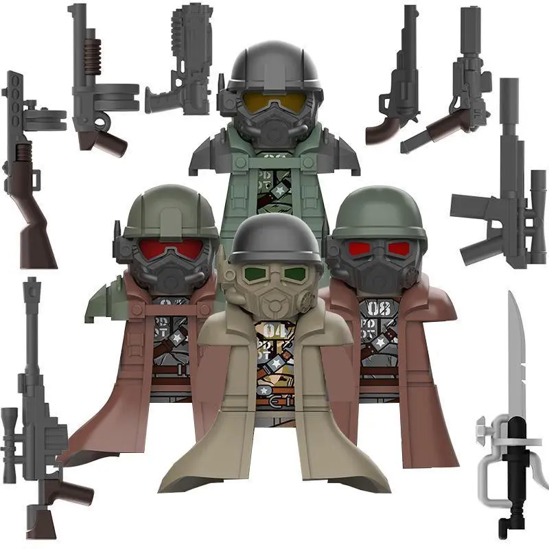 2026 Hot selling toys MY711 MY714 Building Blocks NCR Helmet Armor Mini Action Figures Bricks Dolls Toys For Boys Internet-famous toy