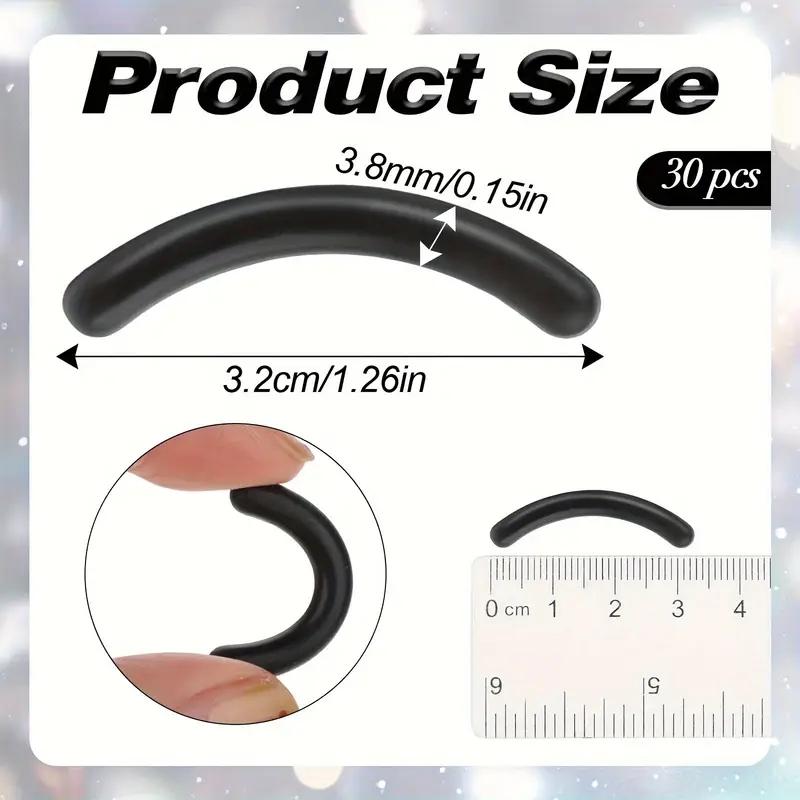 30 Replacement Eyelash Curler Pads, Durable Silicone, Universal Fit, Includes Transparent Storage Box, Perfect Makeup Accessory