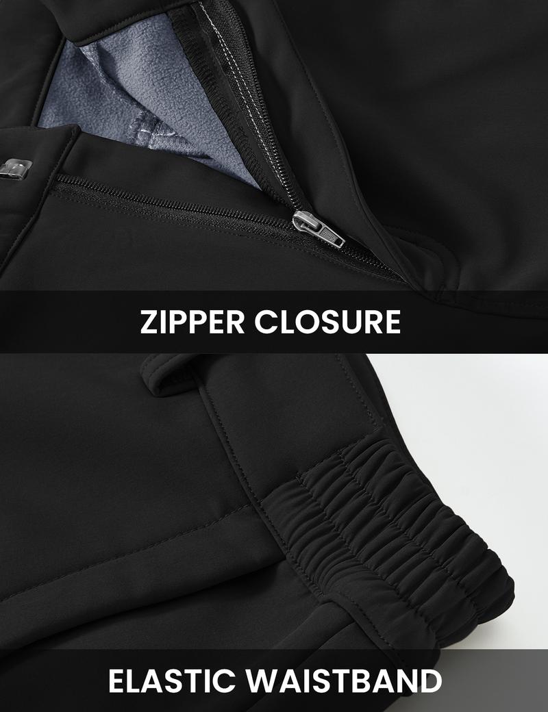 TBMPOY Men's Cargo Hiking Pants Fleece Lined Waterproof Windproof Snow Ski Insulated Pant with 6 Pockets