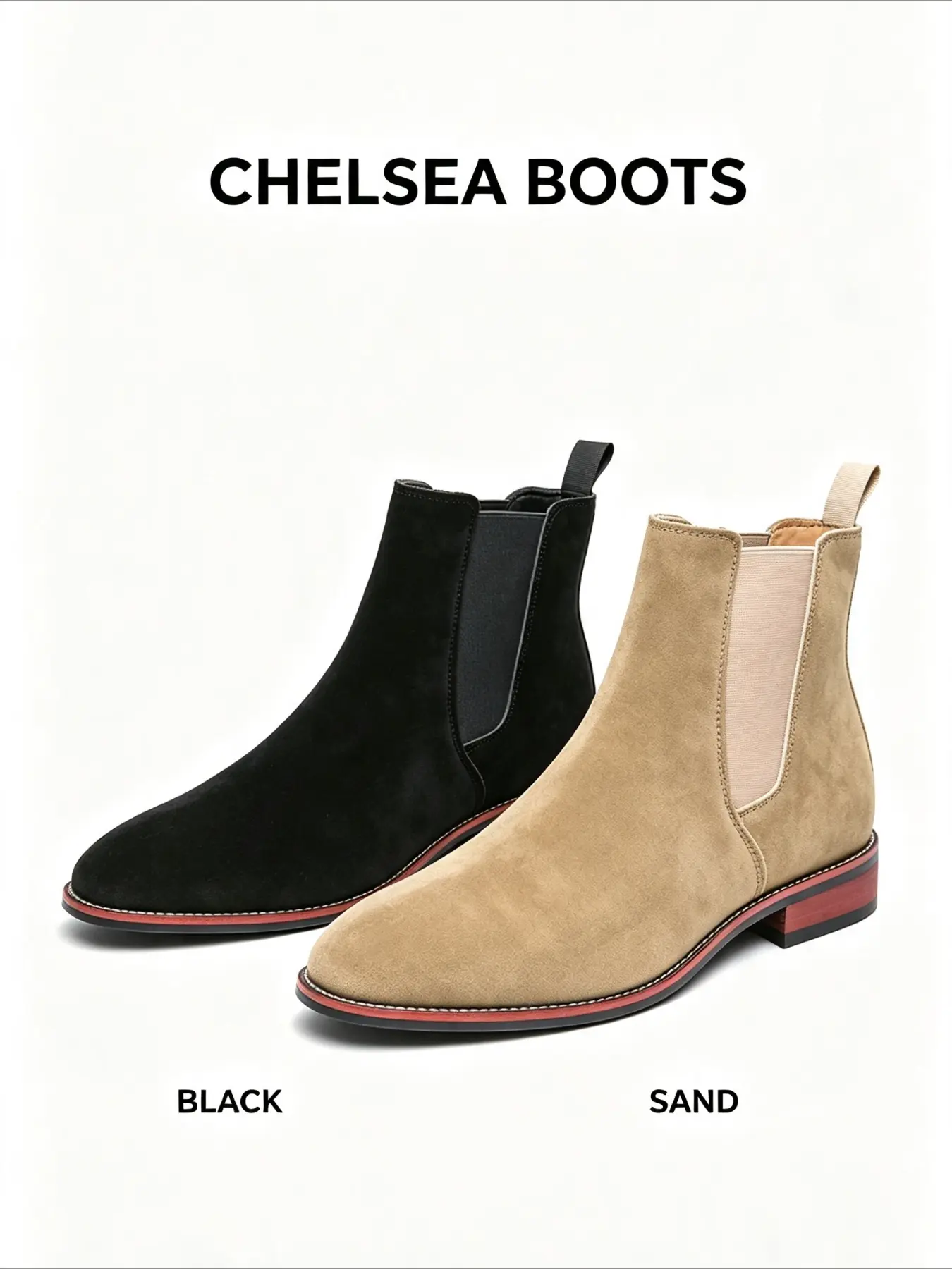 Men Chelsea Boots Daily Casual Ankle Boots for Men Trendy Men Chelsea Ankle Boots, All-Match Dress Boots, Slip on Boots