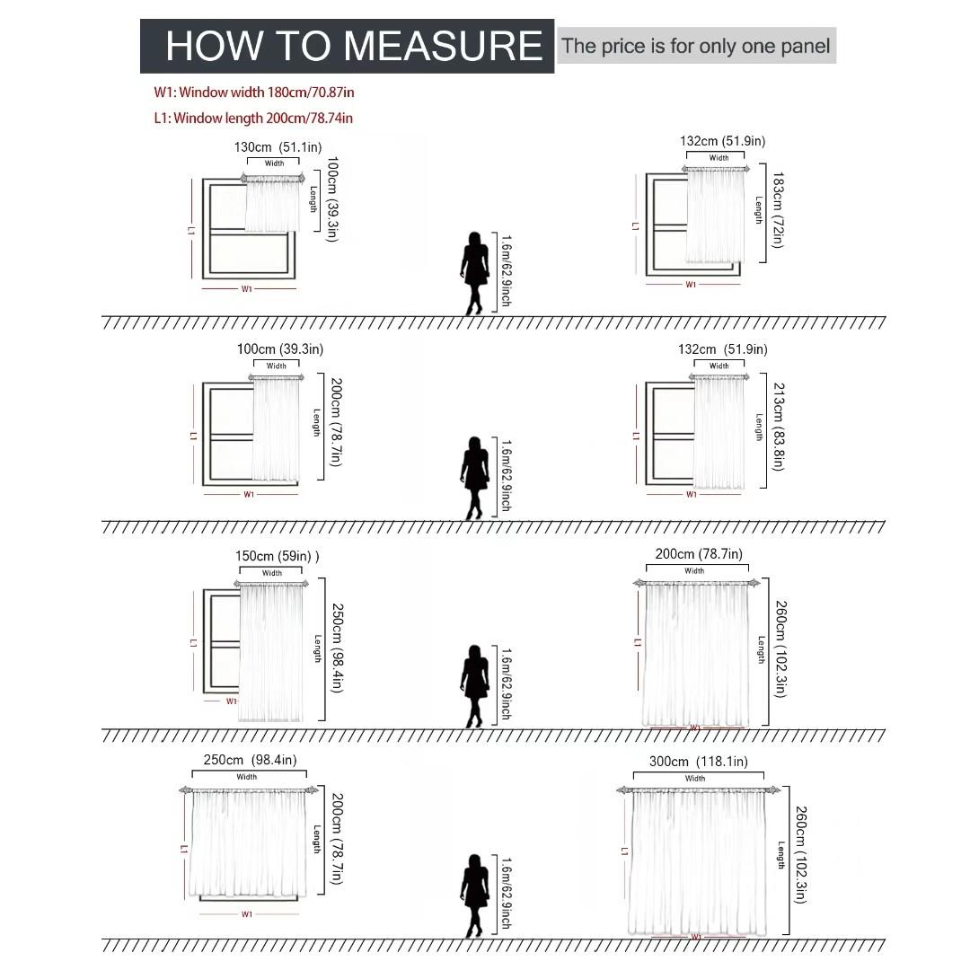 Luxurious Cotton Linen Drapes with Fringe Trim, Semi-Transparent Noise-Dampening UV Protection Curtain for Living Room & Bedroom