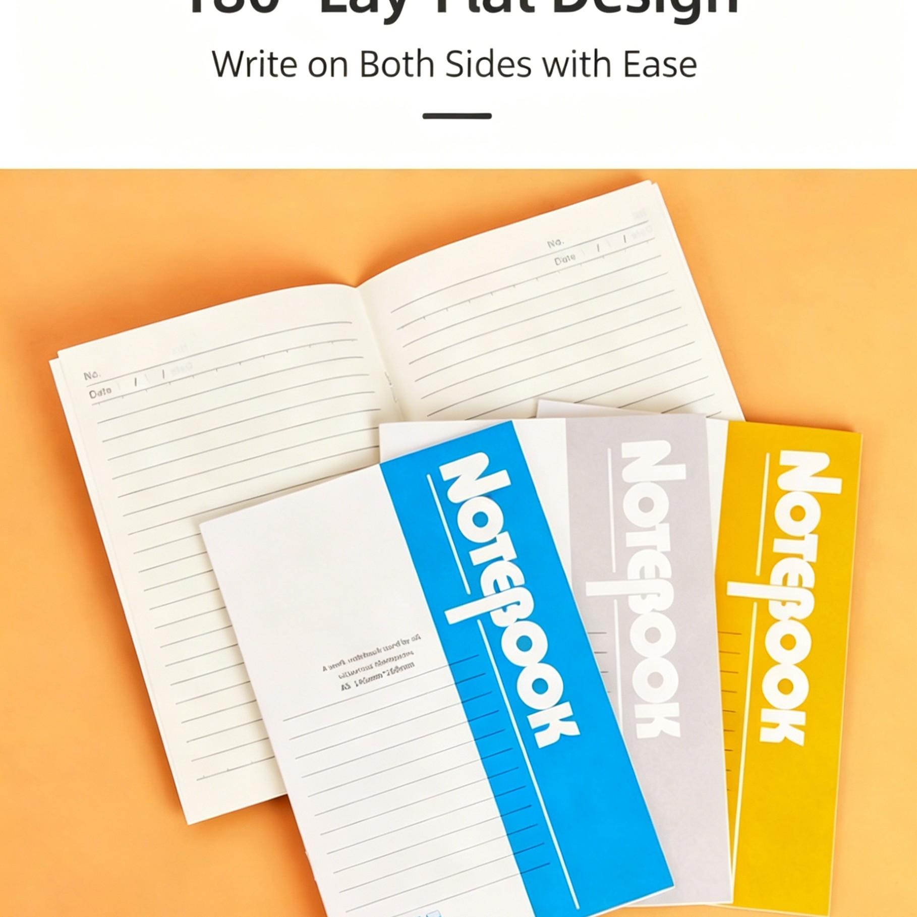 A5 Notebook Inner Pages, Soft Cover Loose-Leaf Journal, Ideal for School, Office, Work, 48 Pages & 68 Pages, Pack of 4