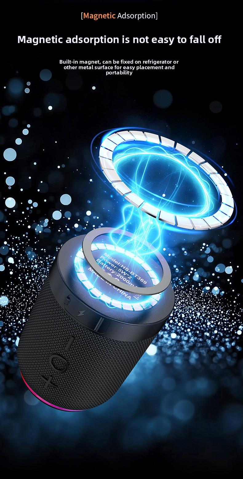 Popular Magnetic 2-in-1 Detachable Portable Bluetooth Speaker RGB Fabric Mini Speaker
