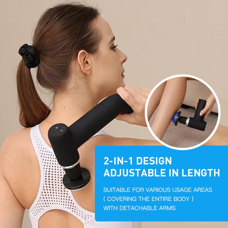Massage Gun with Heat Deep Tissue Body Massager for Pain Relief,Muscle Percussion Massage Gun, Birthday Gifts for Men Women Dad him Handheld Message Gun with 6Heads&Silent