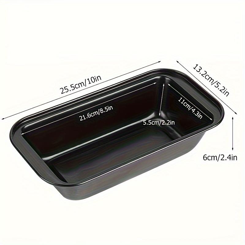 1pc/2pcs Golden Open-Front Loaf Pan | 450g Metal Bread Cake Mold, Flat Bottom Rectangular Baking Pan, Black Bread Mold for Homemade Baking, Oven-Safe, Ideal for Wedding and Holiday Baking