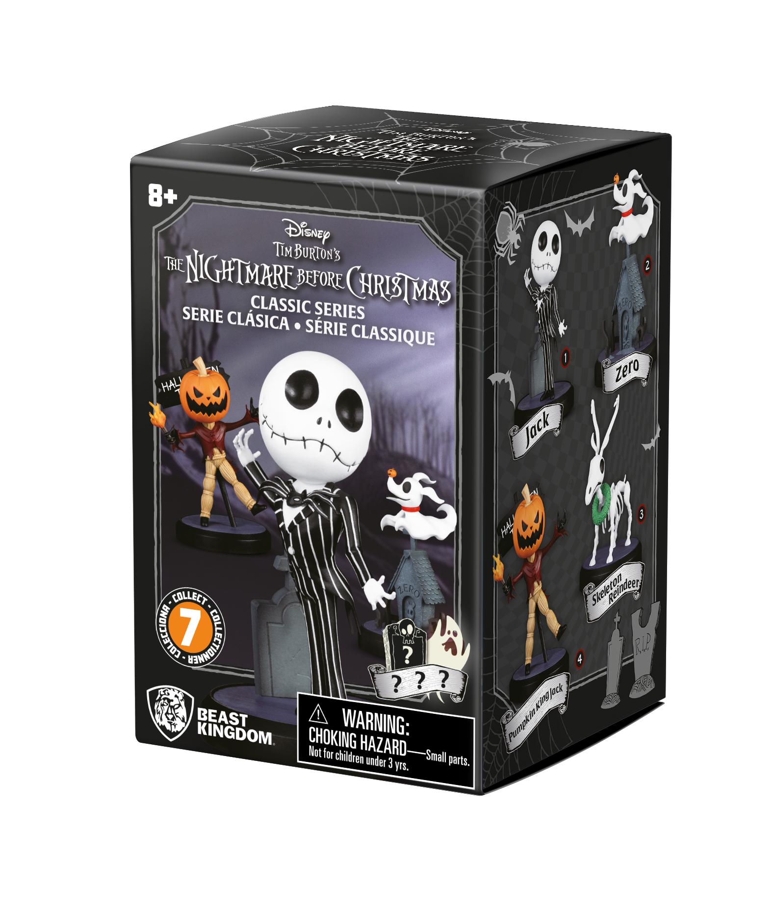 1PC Disney Officially Licensed The Nightmare Before Christmas Jack Skellington Zero Oogie Boogie Vampire Teddy Pumpkin Head Scarecrow Movie Figural Peripheral Collectible High-Quality Collections Desktop Decorations Christmas Good Gifts