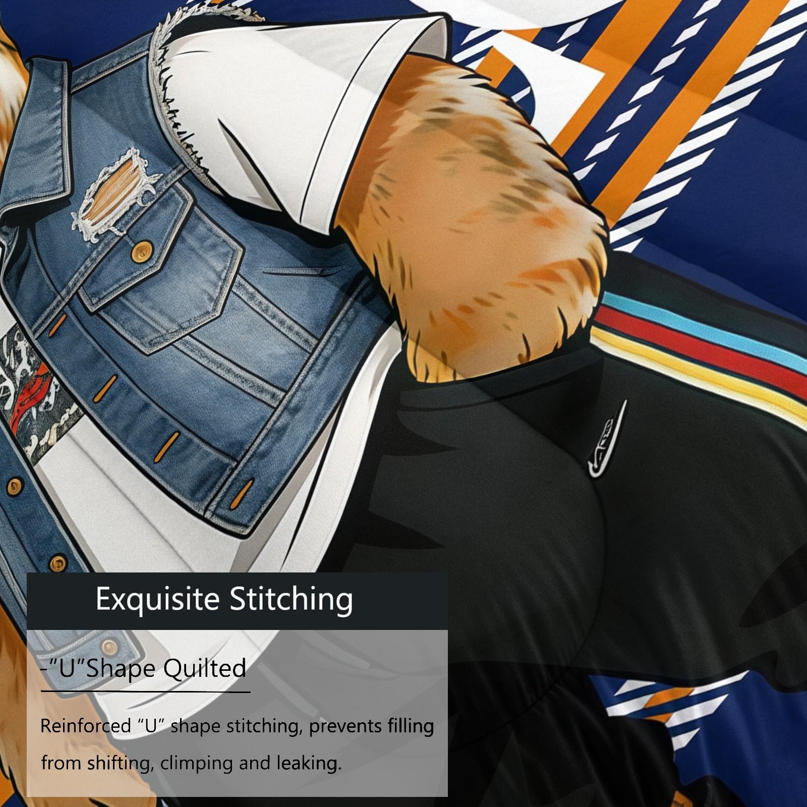 Little Bear Pattern Comforter Set, Soft Bedding Sets And Durable Bedding Set, Includes 1 Comforter And 1 Or 2 Pillowcases, Suitable For Children And Adults' Daily Holiday Birthday Gifts Bedroom Decorations