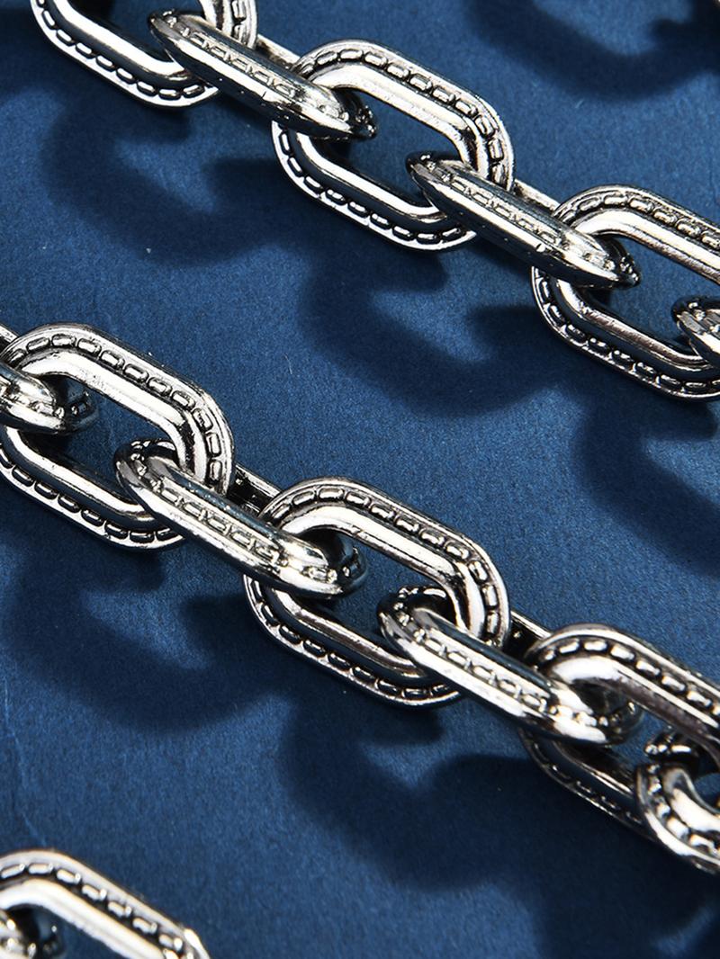 Exquisite and compact popular versatile chain, retro bag decoration shoulder chain with embossed design, detachable, lightweight and easy to carry, fashionable shoulder strap chain, can be held in hand, Wallet Chain