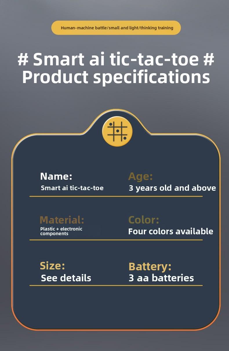 New Smart Tic-Tac-Toe, Children's Educational Multi-Mode Toy, Board Game Handheld Electronic Game Console, Logic Thinking Training Parent-Child Interactive Toy, Holiday Gift