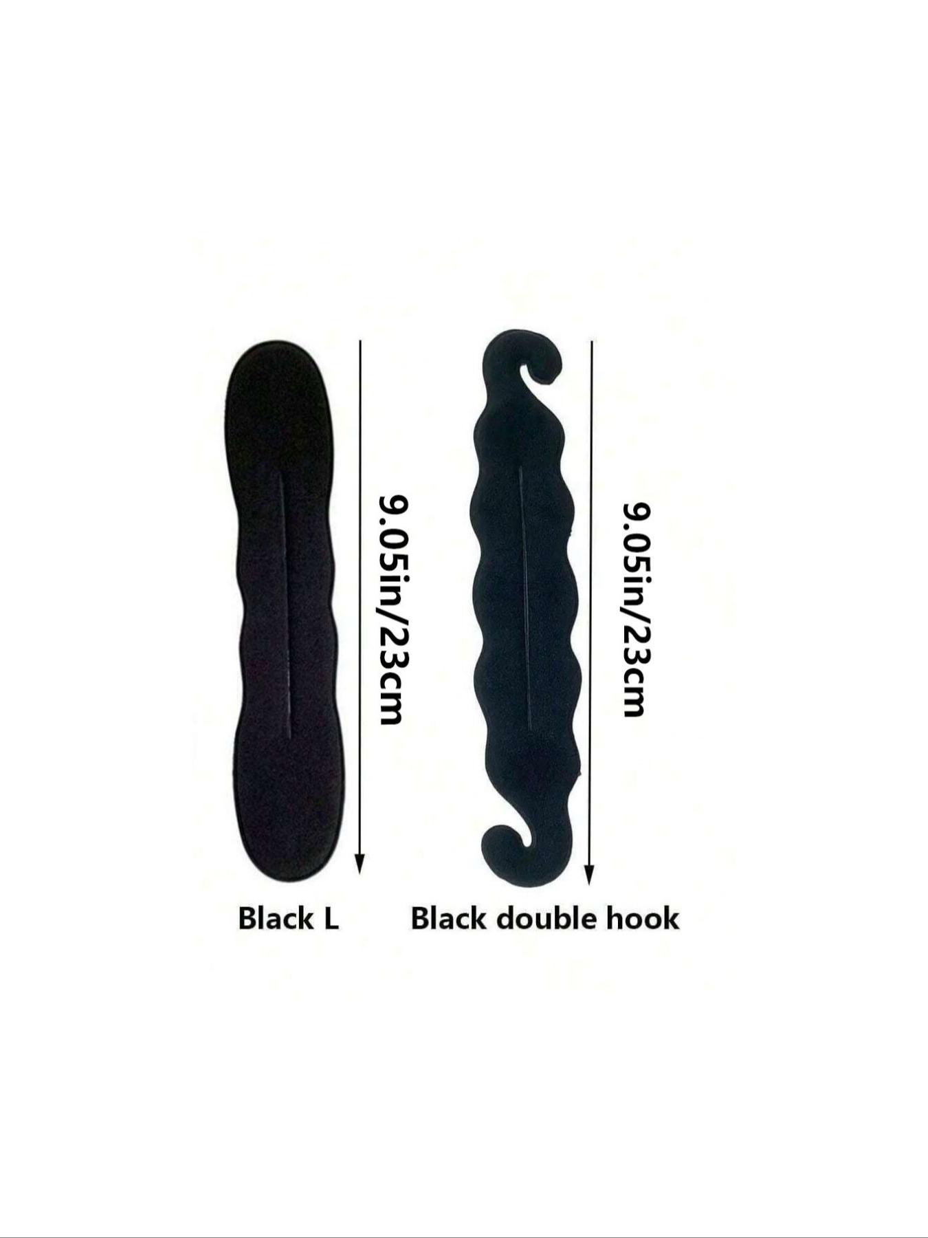 3/2/1pcs Boho Style Hair Bun Creators，Lazy Hair Curler Bun Clips Magic Beauty Hair Hairstyle Foam Sponge Donut Maker Ponytail Bun Maker - Non-Woven Fabric, No Power Needed, Perfect for Daily Use,Stylish Black Foam Rolls for Women,