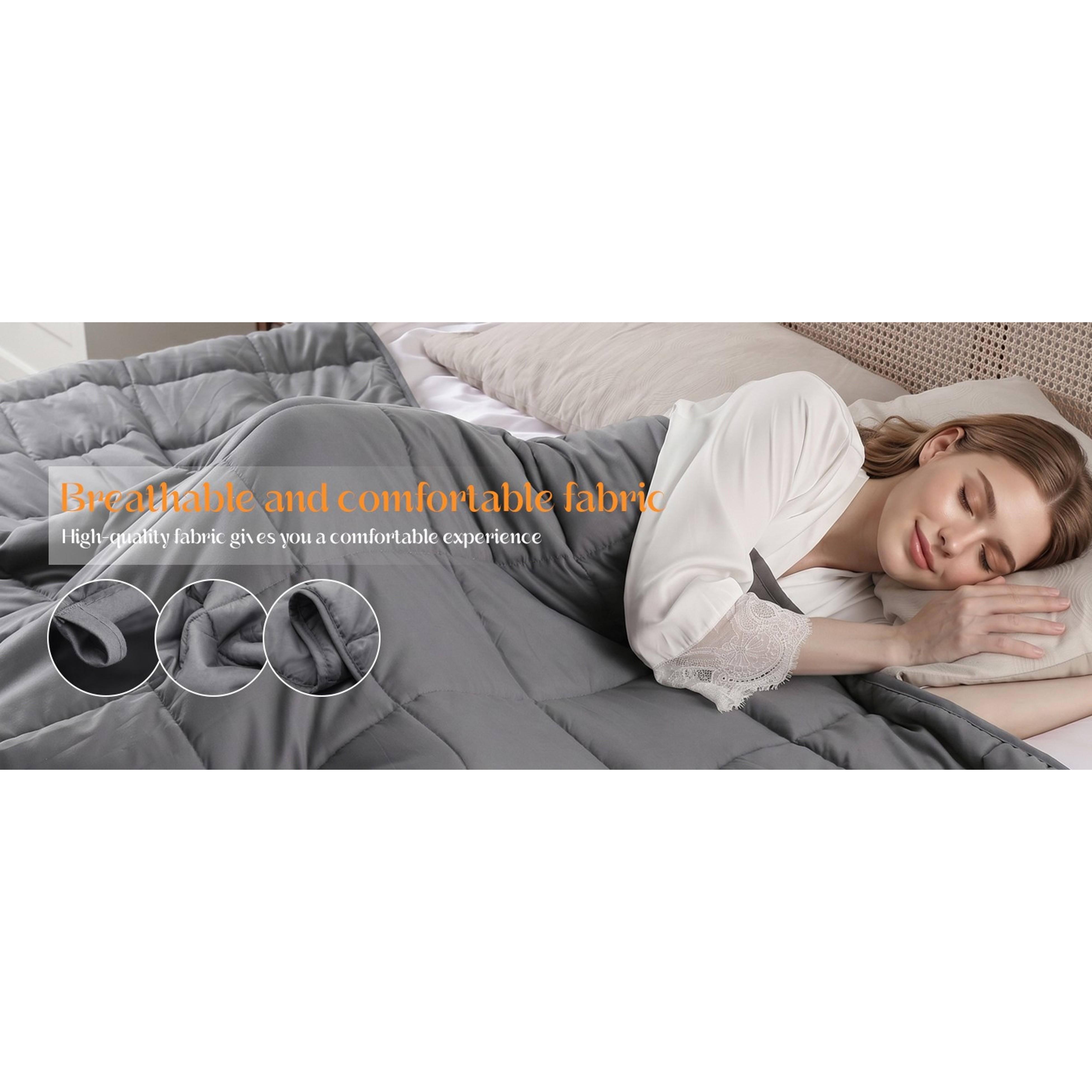 Queen Size Weighted Blanket for Adults (20 lbs 60" x 80") | Cooling Heavy Blanket for Sleep, Soft Thick Breathable Cotton with Natural Glass Beads, Washable, All-Season Queen Size Weighted Blanket for Adults (20 lbs 60" x 80") | Cooling Heavy Blanket for Sleep, Soft Thick Breathable Cotton with Natural Glass Beads, Washable, All-Season