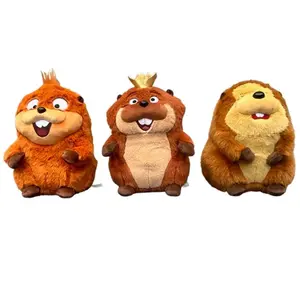 Hot Hoppers King George Mabel Loaf Soft Beaver Plush Toy Cute Fluffy Stuffed Animal Plushise Doll for Kids Birthday Home Decor