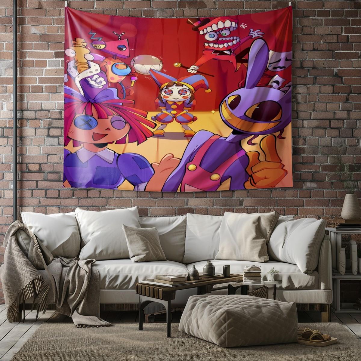 Circus Scary Patterned Tapestries For Home Decoration, Fashionable Room Flags, Unique Wall Art For Living Rooms And Bedrooms, Gifts For Children And Teenagers