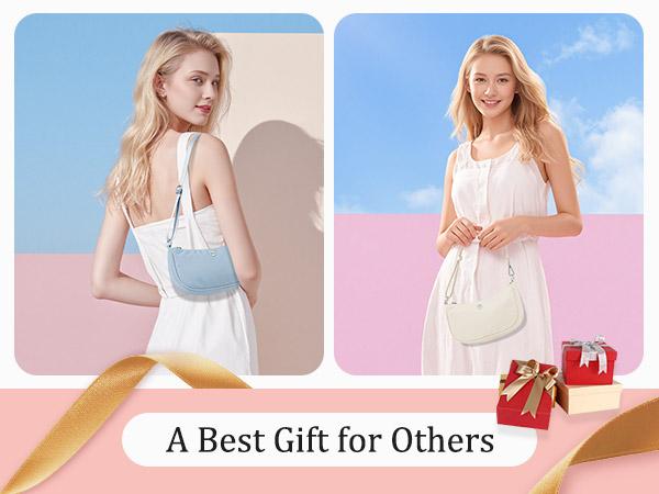 MEXS Shoulder Bag for Women 1.5L Handbags with Adjustable Strap Underarm Purse Mini Clutch Purses Trendy Crescent Bags