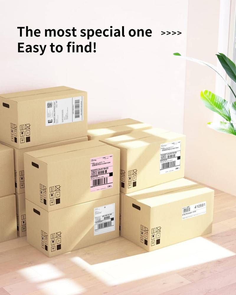 Jadens 4 Inch Foldable Thermal Printing Paper Waterproof Anti-friction 4'' x 6'' Sticker Paper For printer PD-A4 BPA-Free 250 Sheets