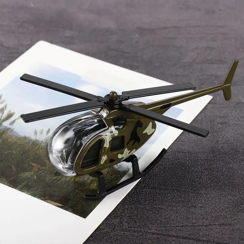 Alloy Metal Helicopter Model Toy - 1Pcs 8.7x3.6x2.6cm 100% Brand New Simulation Flying Toy with Sound and Light, No Remote, No Battery Needed, Unisex Kids Gift for Ages 5+, Helicopter Model Toys