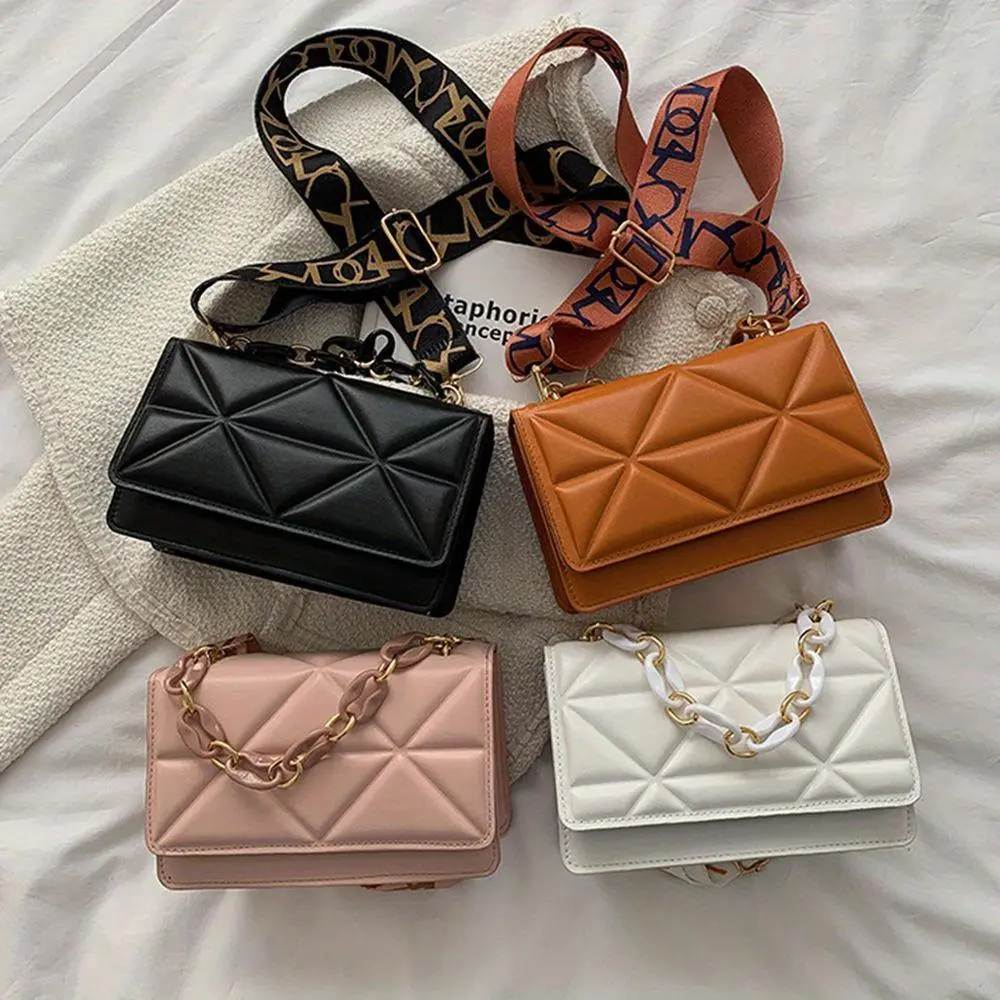 Single-piece fashionable ladies shoulder bag, flap handbag, women's large capacity casual crossbody handbag