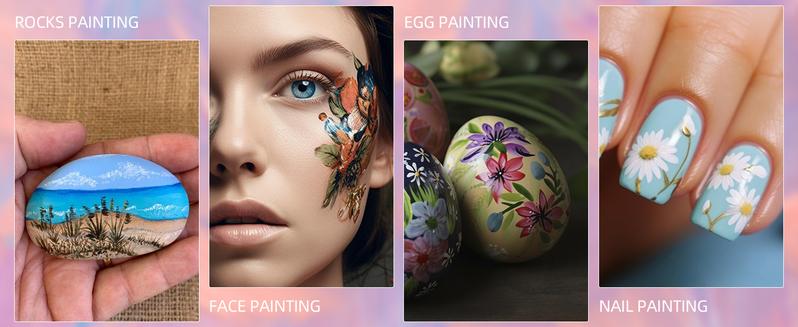 Nicpro 10Pack Micro Fine Detail Paint Brush Set, Macaron Pastel Small Miniature Fine Tip Detail Brushes Kit for Acrylic Oil Watercolor, Craft, Models, Miniatures, Rock Painting, Paint by Numbers