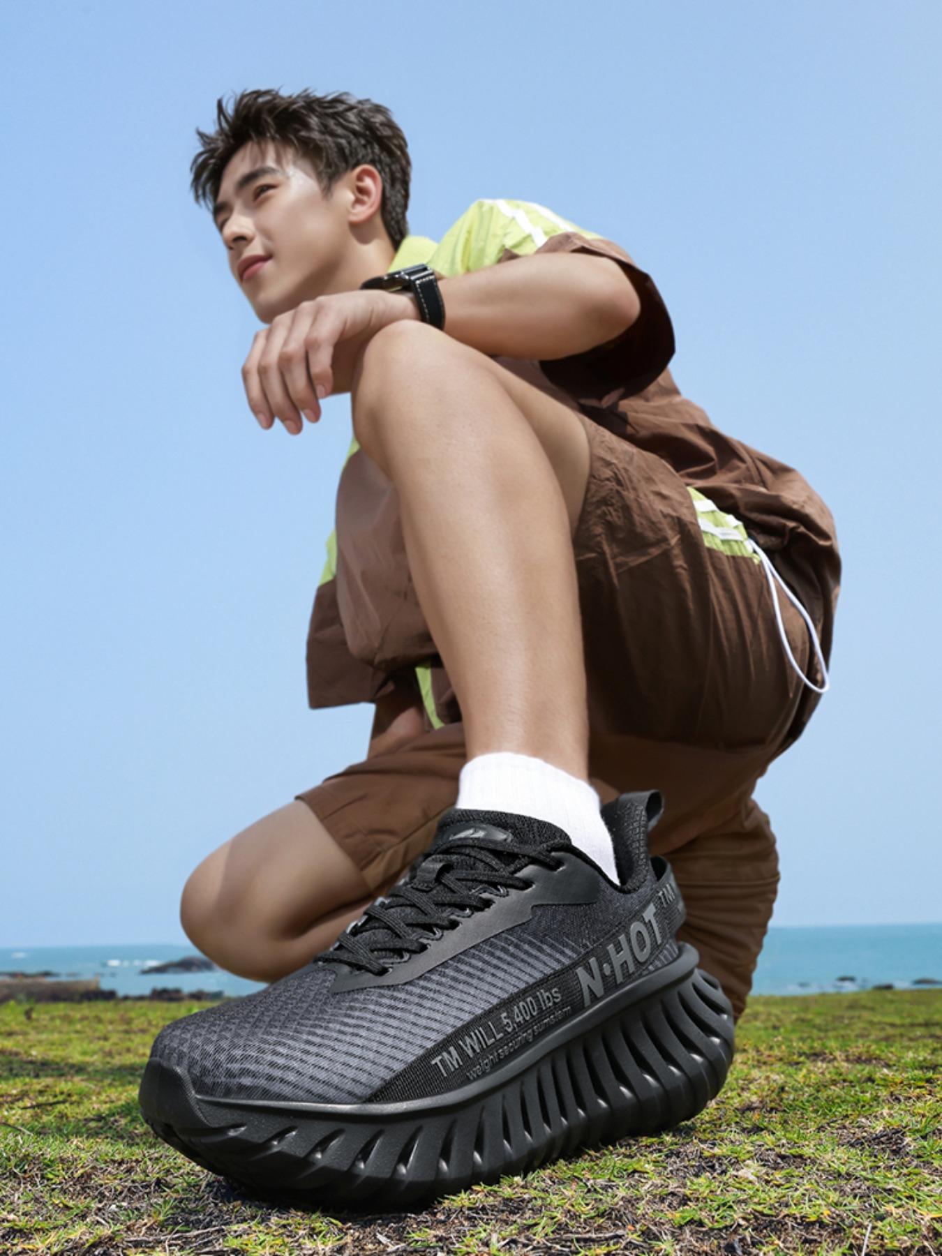 Unisex Trendy Lightweight Shock-Absorbing Outdoor Running Athletic Shoes, Fashion Sports Style, Comfortable Cushioning, Non-Slip Breathable Design