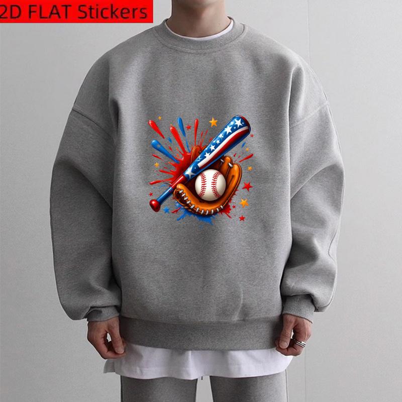 6 Pack Baseball & Star Heat Transfer Patches Iron on Washable for T Shirts Jeans Sweaters Bags Pillows DIY Crafts