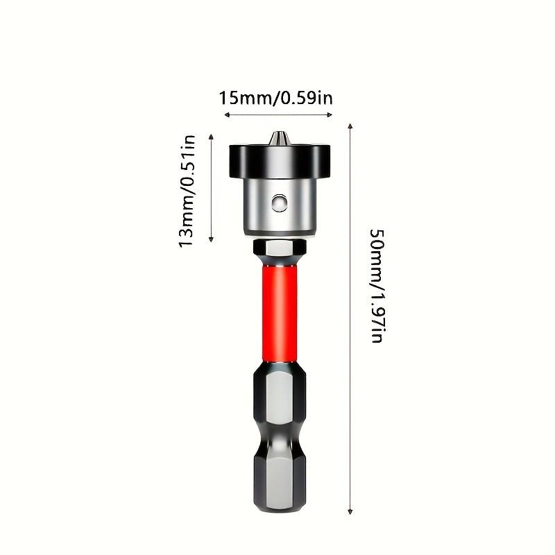 10Pcs PH2 Magnetic Positioning Screwdriver Bits Set, 50mm 1/4" Hex Shank Drywall Dimpler Bits, Heavy Duty Depth Stop Screwing Tools for Wood Decking & Flooring