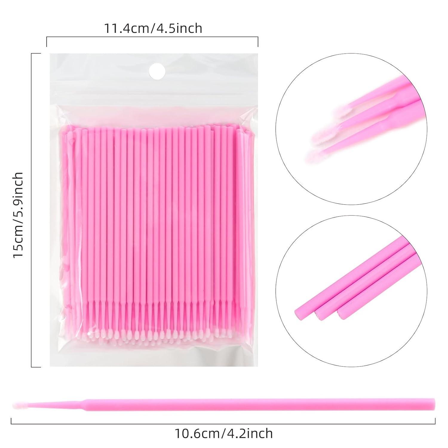 ✨ 2mm Precision Disposable Mini Micro Swabs｜100–500 Pcs Available – Ideal for Eyelash Extensions, Eyebrows, Eyeliner, Lip Touch-Ups, Cleansing, Removing Excess Makeup & Nail Polish – Professional Makeup Tool