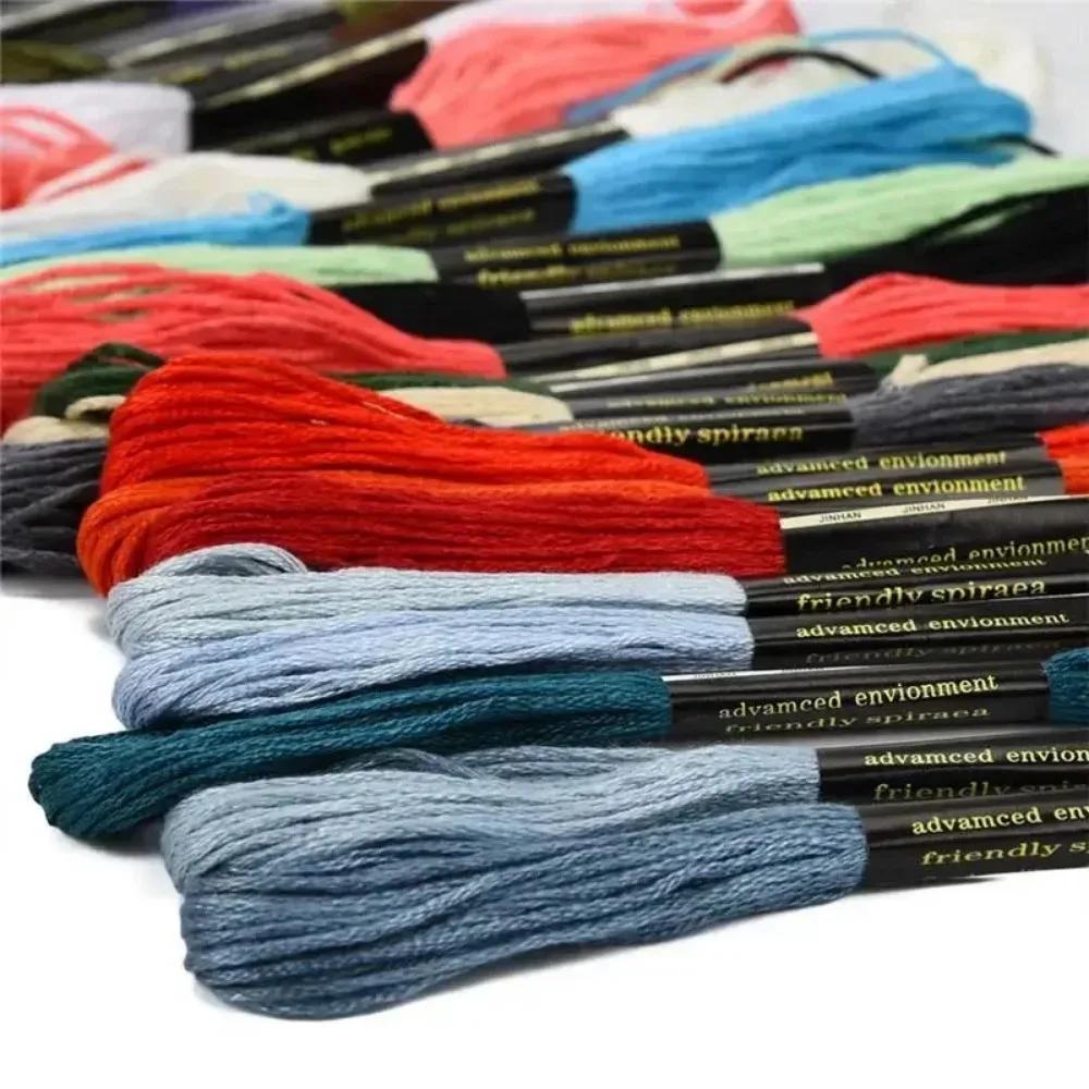 50 PCS Multicolor Embroidery Floss Set - 8m Per Skein, Non-Repeating Compatible Colors, Premium Cotton Cross Stitch Thread for DIY Sewing, Crafts & Needlework