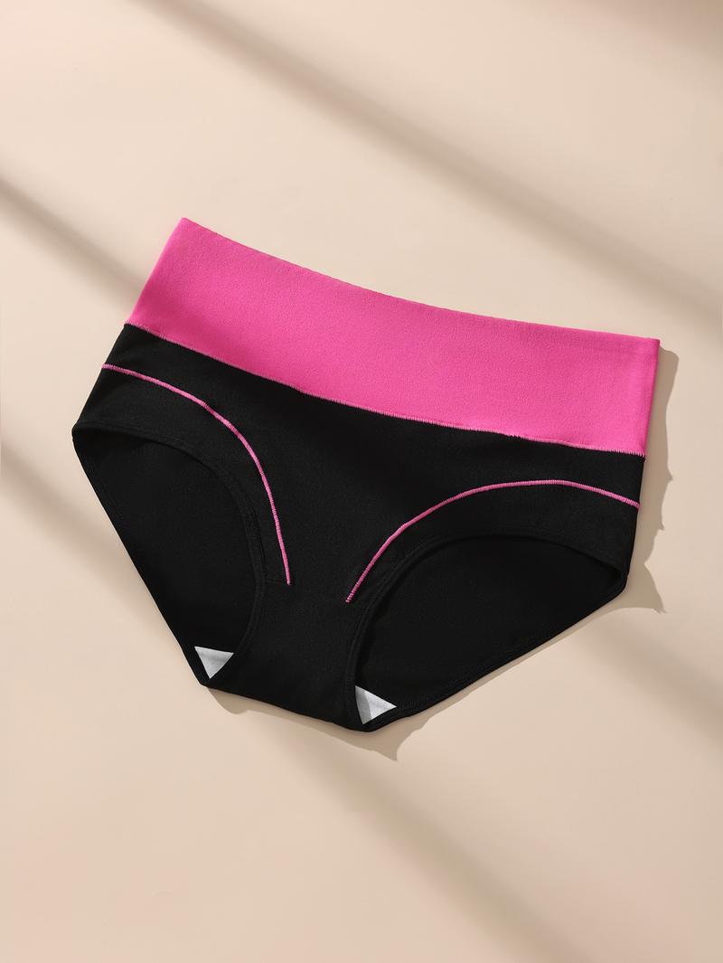 HOTCOM Women's Colorblock High Waist Panty Breathable Comfortable Knicker for Daily Wear Underwear All Seasons FallFreshness Soft Spandex Seamless High-Waisted Briefs - Fit - Activewear - Athletic HOTCOM Women's Colorblock High Waist Panty Breathable Comfortable Knicker for Daily Wear Underwear All Seasons FallFreshness Soft Spandex Seamless High-Waisted Briefs - Fit - Activewear - Athletic