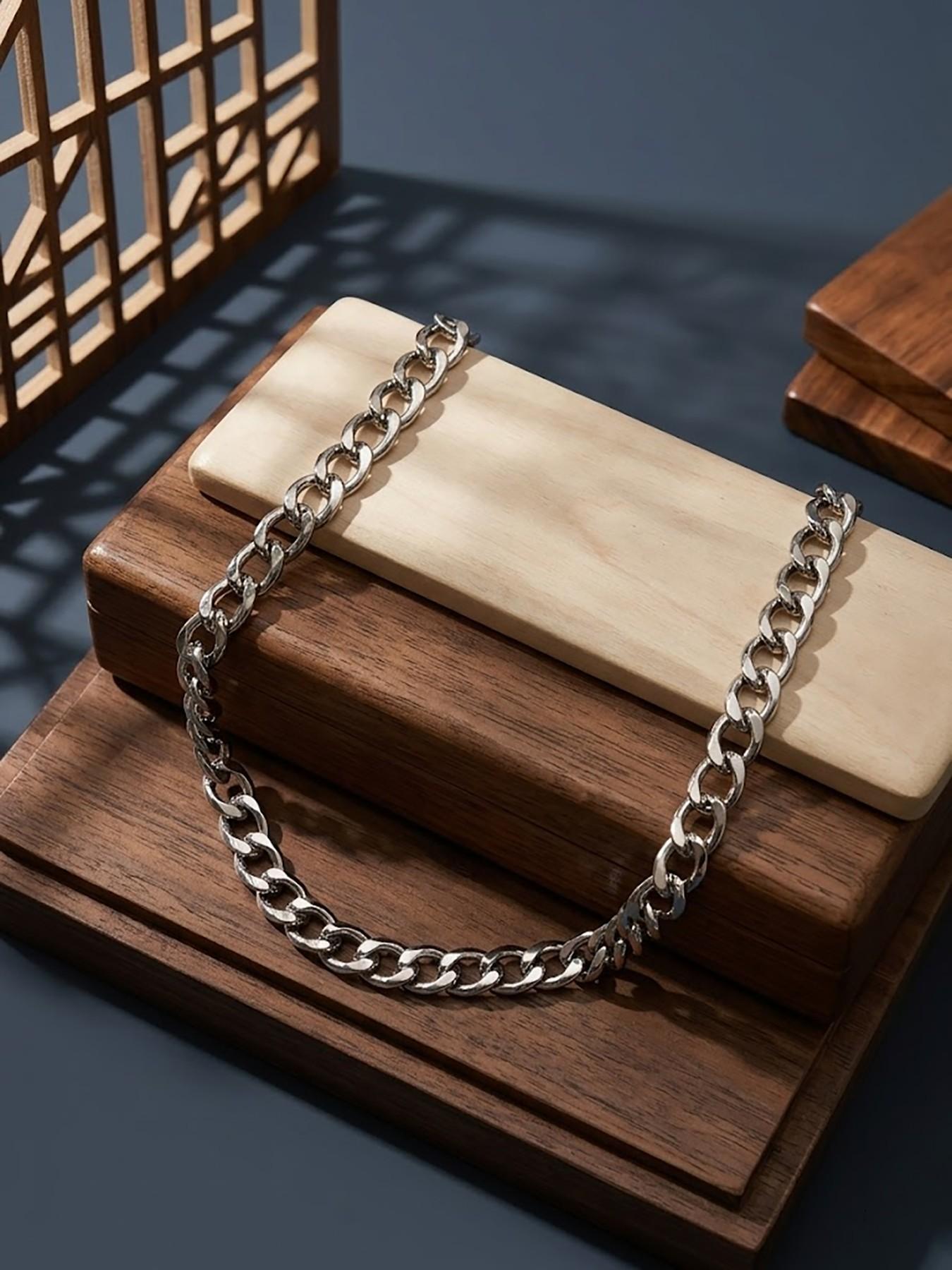 Unisex Punk Style Thick Chain Cuban Bracelet, Adjustable Zinc Alloy Design, Perfect for Daily Wear, Parties, Music Festivals, Gifts